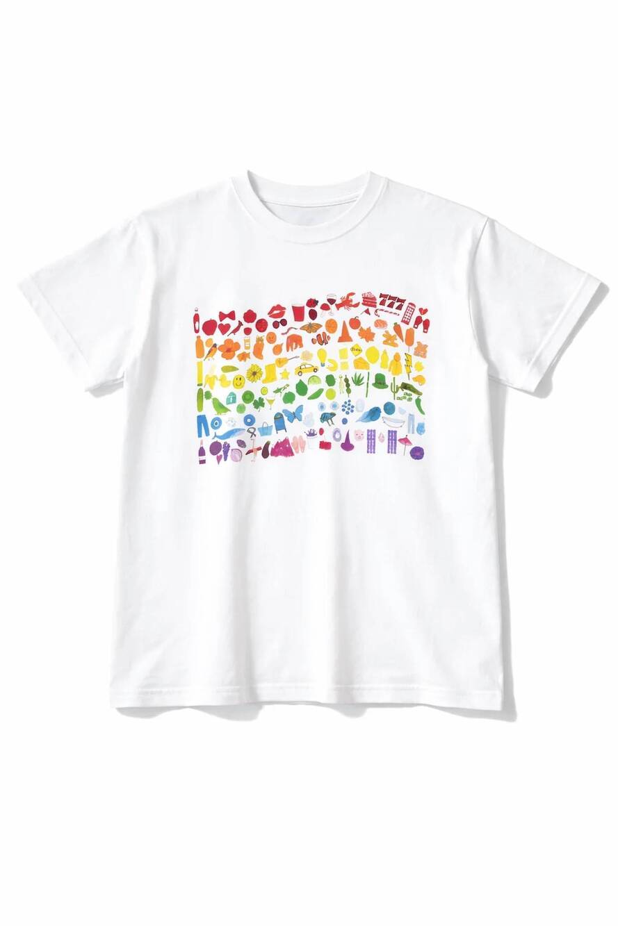 NEW UNFORTUNATE PORTRAIT women's boyfriend tee in pride flag
